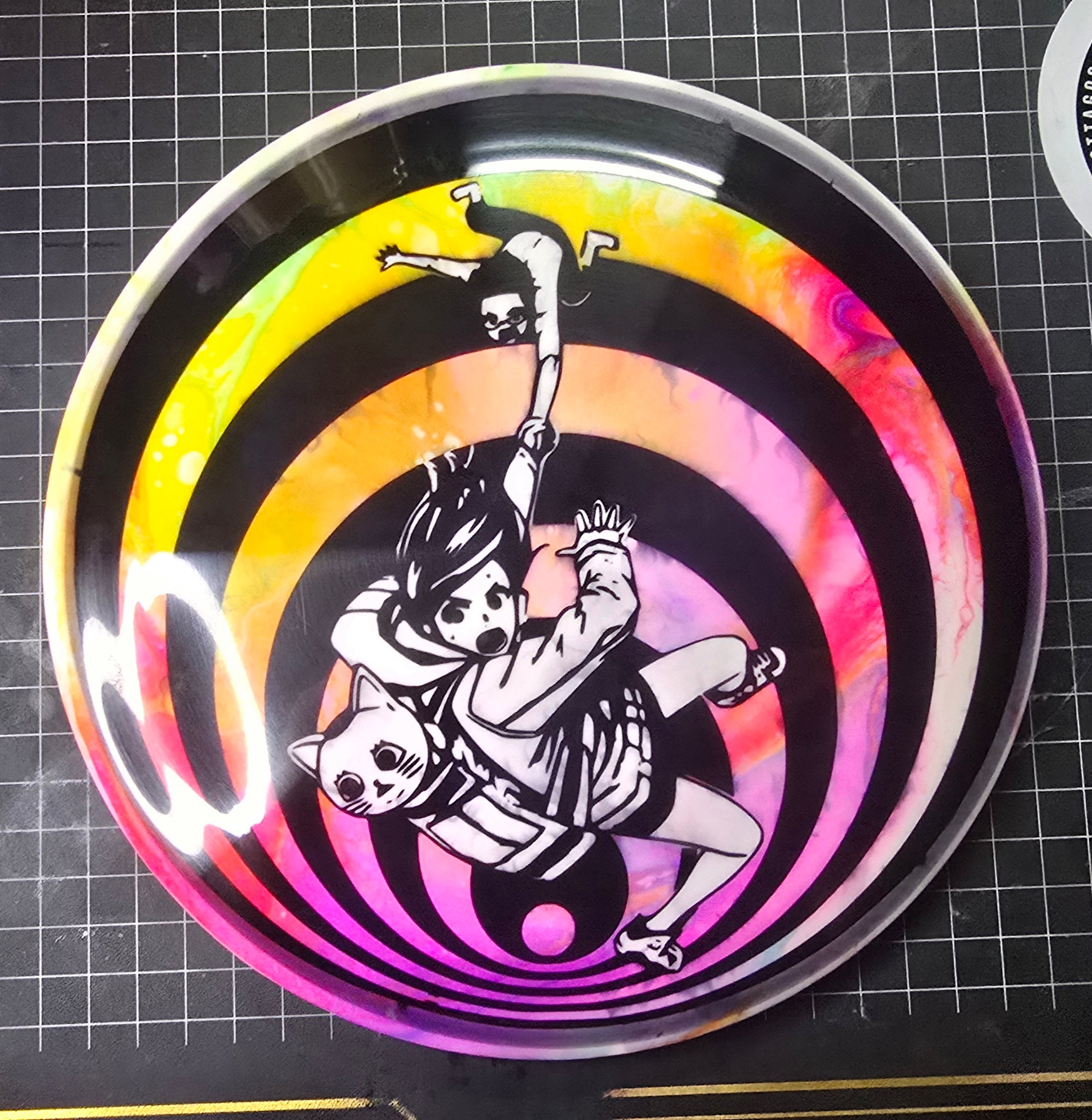 Discraft ESP Zeus Distance Driver – Dandadan Swirl Art featuring Momo Ayase, Okarun, Turbo Granny