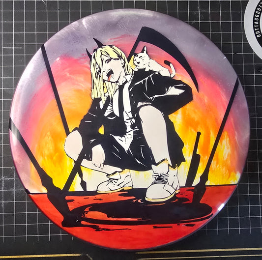 Discraft ESP Zone – Custom Dyed Chainsaw Man “Power” Disc Golf Disc